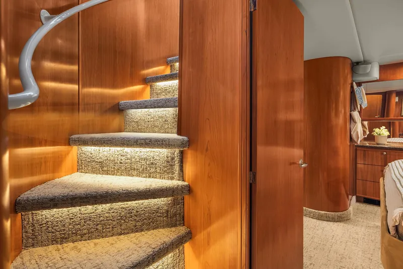 Pura Vida Yacht Photos Pics Stairs to Staterooms