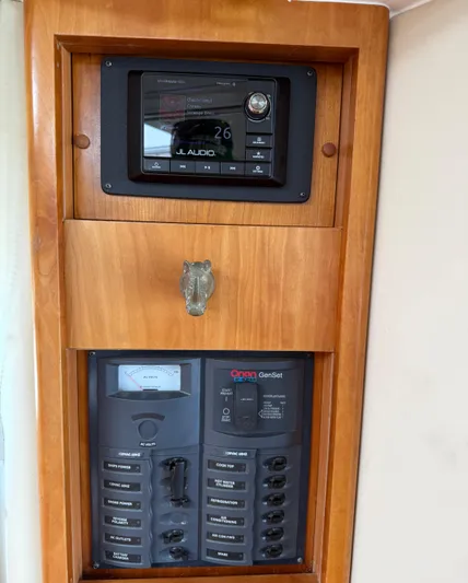  Yacht Photos Pics Control panel of a 2007 Riviera 3600 Sport Yacht with JL Audio system.