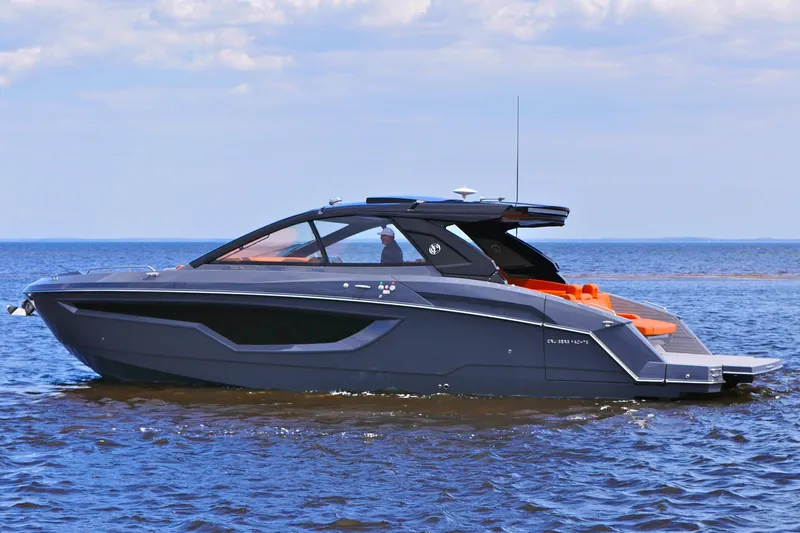  Yacht Photos Pics 2026 Cruisers Yachts 42 GLS I/O luxury boat on open water.