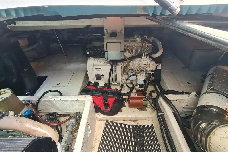  Yacht Photos Pics Engine compartment of a 1998 Formula 41 Performance Cruiser with Kohler power system.