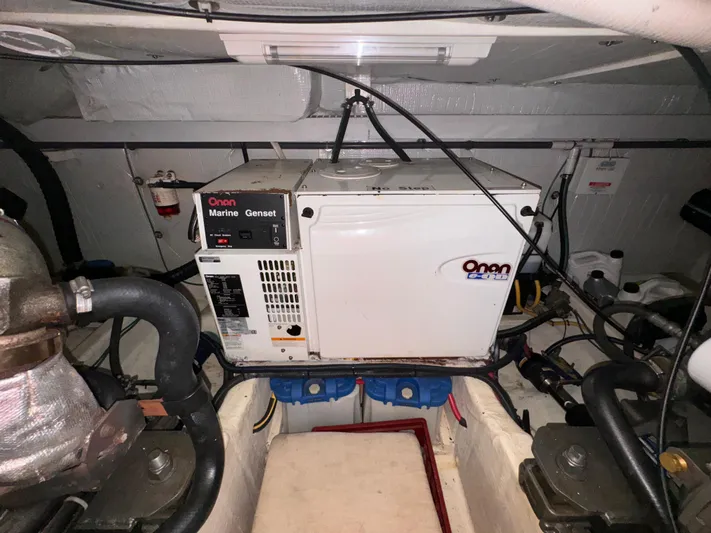  Yacht Photos Pics Onan marine generator in a 2005 Sabre 38 engine room.