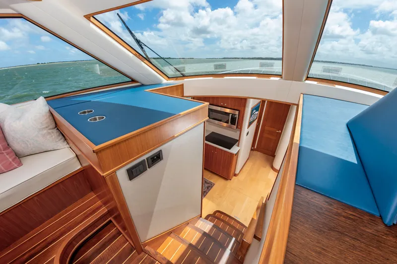 Privateer Yacht Photos Pics Interior of Jarrett Bay 67 Custom yacht, 2019 model.