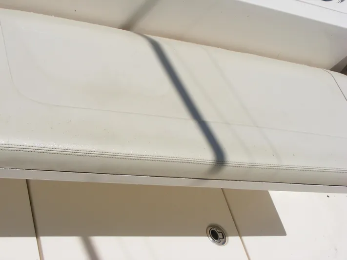  Yacht Photos Pics Cobia 350 Center Console 2020 boat seat with shadow and drain detail.