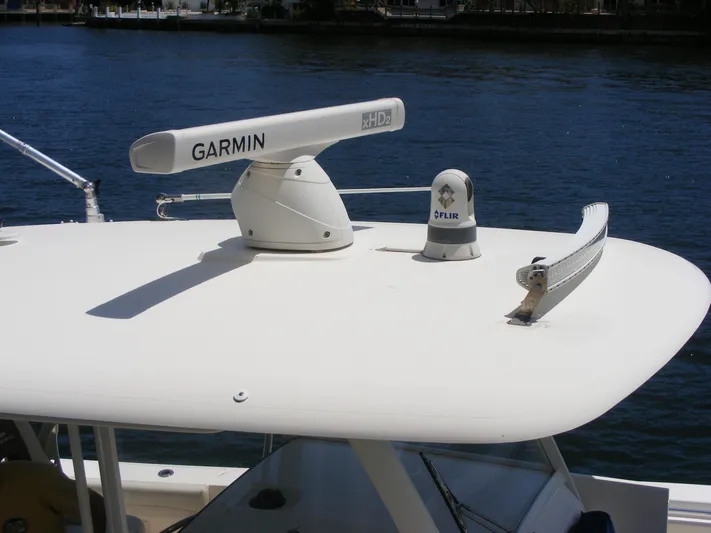  Yacht Photos Pics 2020 Cobia 350 Center Console with Garmin radar and FLIR camera on the roof.