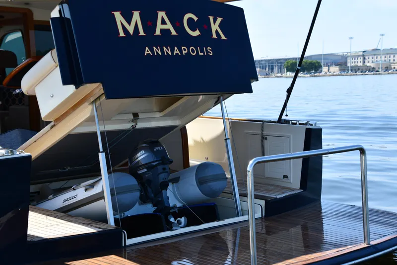 Mack Yacht Photos Pics 2020 Palm Beach Motor Yachts PB52 with Yamaha engine, docked in Annapolis.