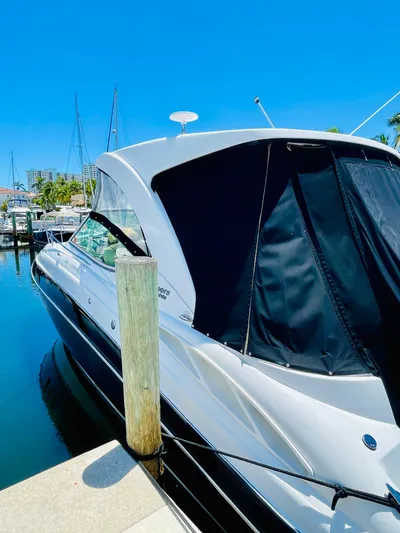 Seas The Day Yacht Photos Pics 2012 Cruisers 350 Express yacht docked at marina.