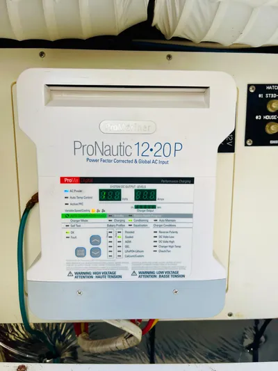 Seas The Day Yacht Photos Pics ProNautic 12:20P power factor connected in a 2012 Cruisers 350 Express boat.