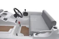 2023 AB Inflatables ABJET 290 interior with steering wheel and seating.