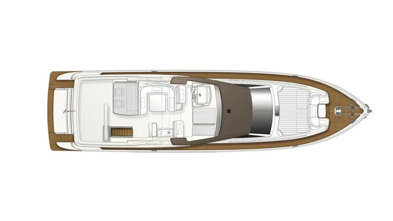 Antonina Yacht Photos Pics Top view layout of 2010 Ferretti Yachts 800, showcasing deck design and features.