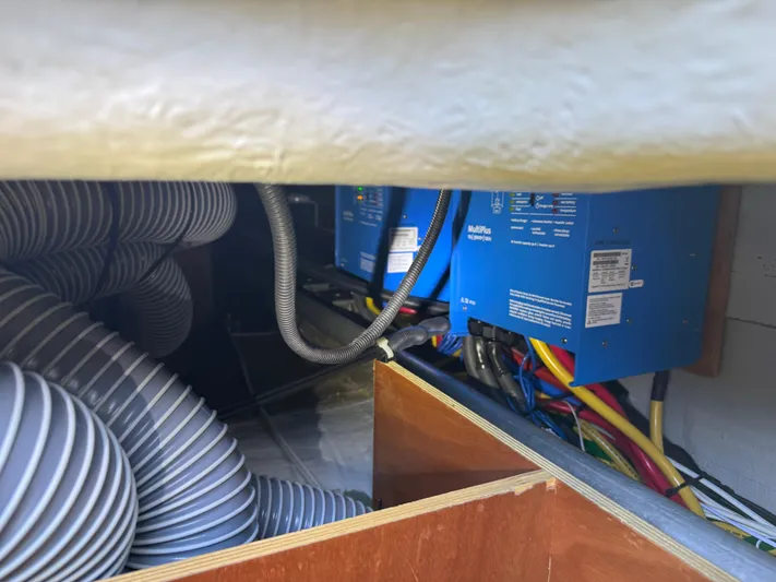  Yacht Photos Pics Electrical system and wiring inside a 2017 Lagoon 450 F yacht.