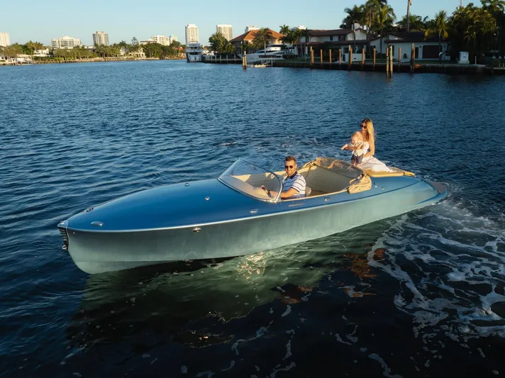  Yacht Photos Pics 2022 Seven Seas Yachts Hermes Speedster cruising on a sunny day with passengers onboard.