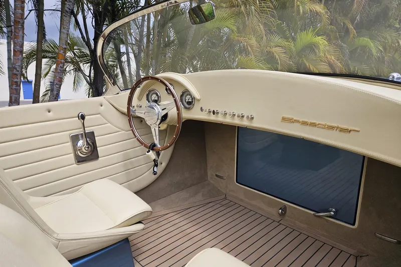  Yacht Photos Pics Luxurious interior of 2022 Seven Seas Yachts Hermes Speedster with vintage design elements.