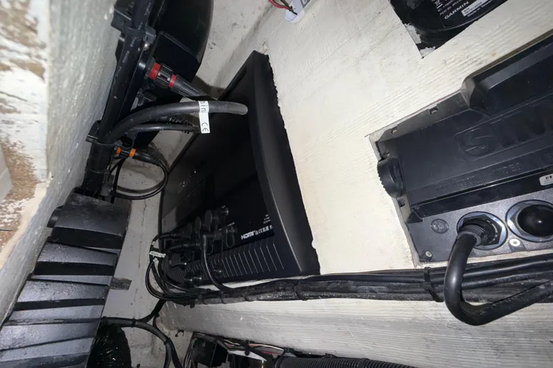  Yacht Photos Pics Electrical wiring and components inside a Streamline 45, 2020 model.