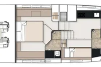 Manufacturer Provided Image: Fairline Targa 48 3 Cabin Deck Layout Plan