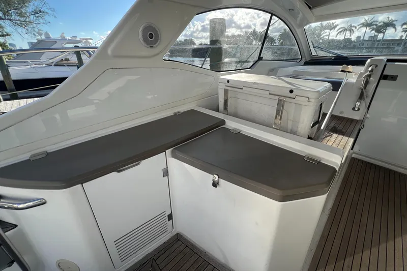  Yacht Photos Pics 2018 Azimut Atlantis 43 yacht interior with sleek cabinetry and modern design.