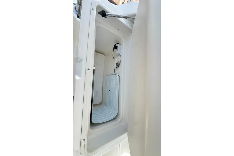  Yacht Photos Pics Storage compartment on a 2008 Luhrs 31 Hard Top IPS boat.