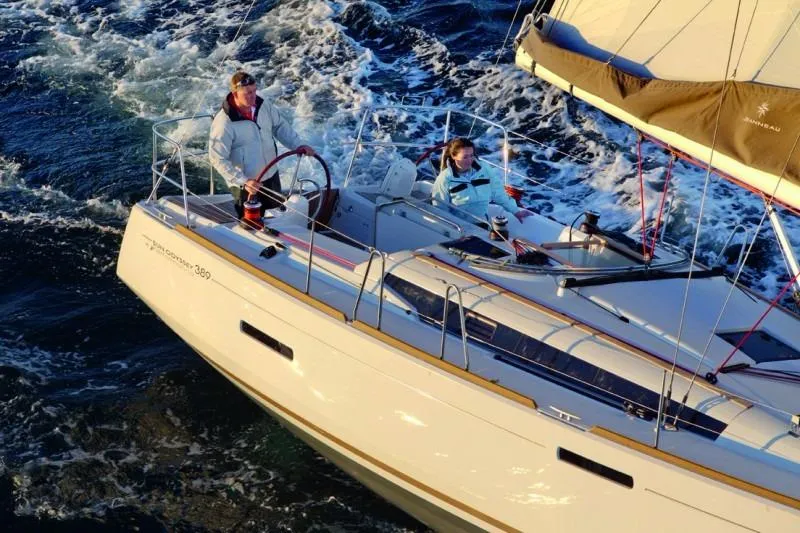 Statira Yacht Photos Pics Manufacturer Provided Image: 2017 Jeanneau Sun Odyssey 389 sailing on open water.