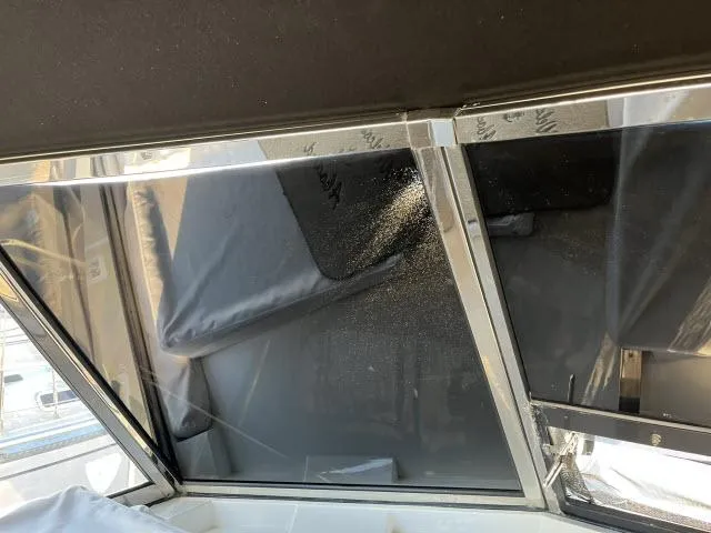 Lio Kai Yacht Photos Pics Interior view of 1999 Grand Banks Eastbay 38 boat window.