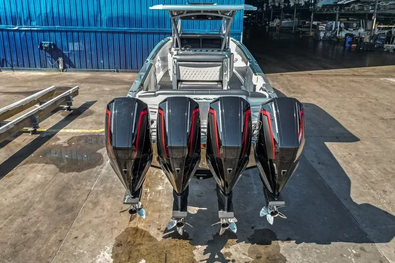  Yacht Photos Pics 2021 Nor-Tech 390 Sport Center Console with four powerful outboard engines.