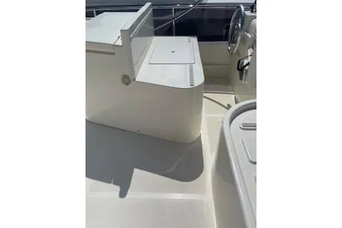  Yacht Photos Pics 2009 Ferretti Yachts 681 helm station with steering wheel and controls.