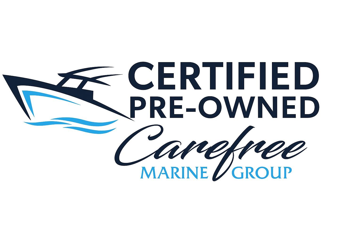 Certified pre-owned Carefree Marine Group logo with boat graphic.