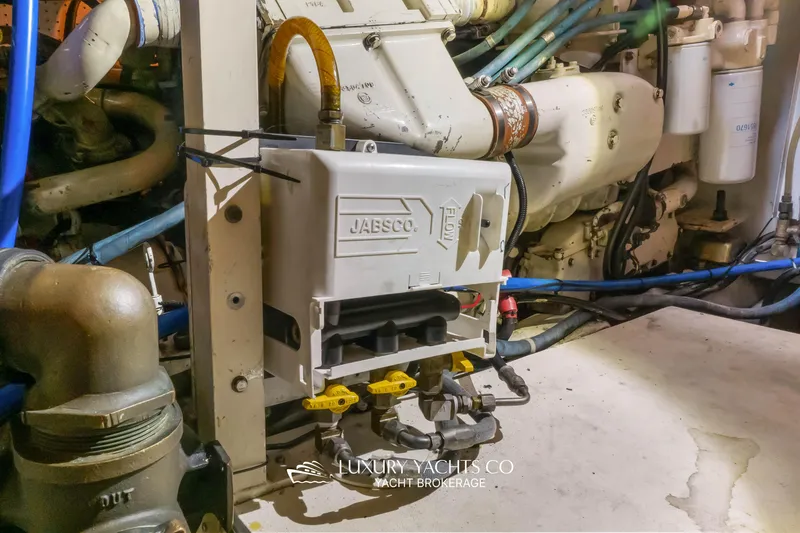  Yacht Photos Pics Engine room of 1997 Neptunus 50 Aft Cabin yacht with Jabsco equipment.