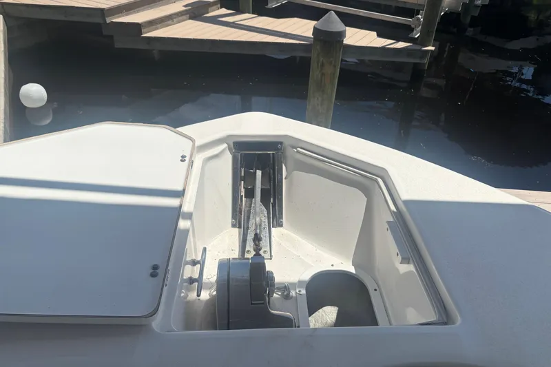  Yacht Photos Pics 2017 Sea Fox 288 Commander anchor compartment at dockside.