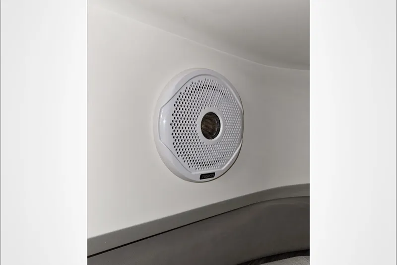  Yacht Photos Pics Speaker on 2021 Sea Ray SLX 400 boat interior wall.