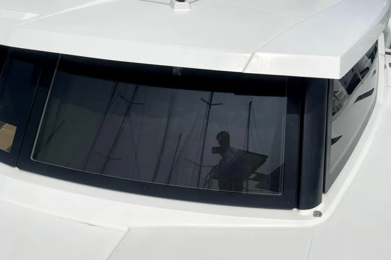 Three Sheets Yacht Photos Pics 2019 Fountaine Pajot Saona 47 yacht with sleek window design.