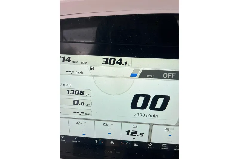  Yacht Photos Pics Dashboard display of a 2024 Sportsman Open 212 Center Console boat.