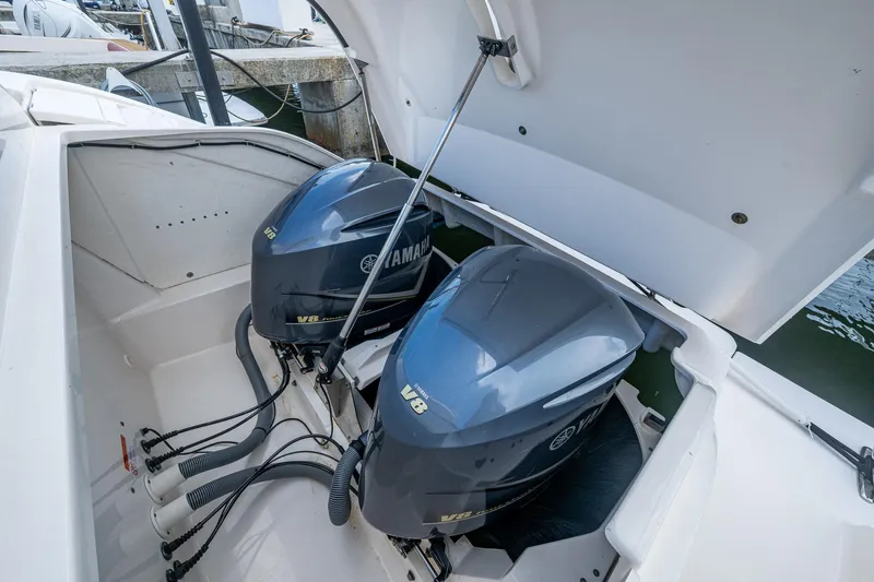  Yacht Photos Pics 2018 Pursuit SC 365i Sport Coupe with dual Yamaha V8 engines.