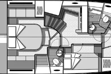 Tu Madre Yacht Photos Pics Floor plan of 2019 Beneteau Gran Turismo 46 yacht, showcasing interior layout and design.