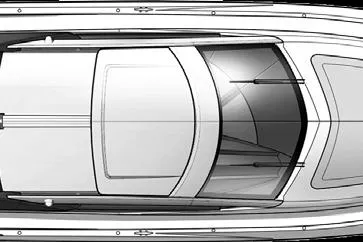 Tu Madre Yacht Photos Pics Top view of a 2019 Beneteau Gran Turismo 46 yacht, showcasing sleek design.