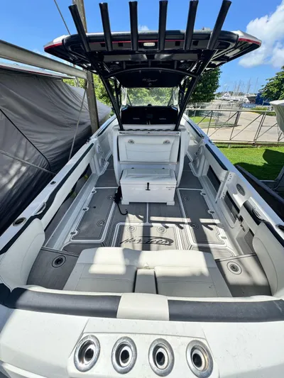  Yacht Photos Pics 2019 Nor-Tech 390 Sport Center Console boat with spacious deck and seating.