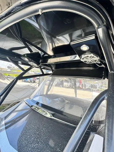  Yacht Photos Pics 2019 Nor-Tech 390 Sport Center Console with sleek black T-top and windshield.