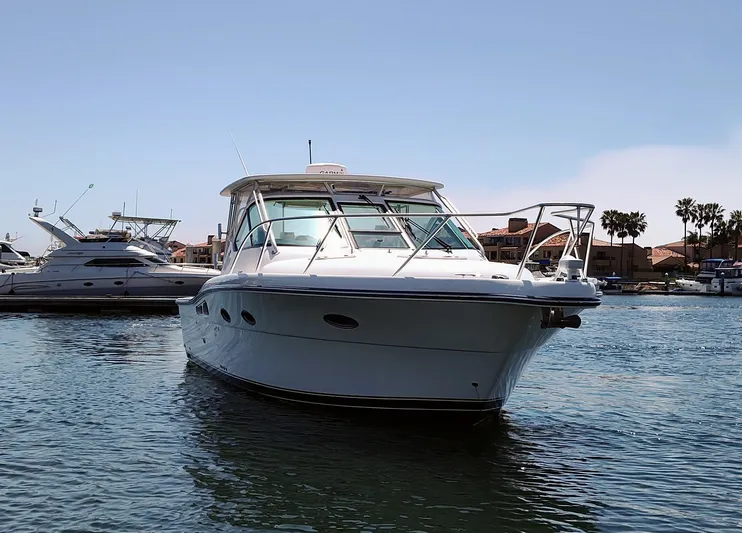 St Mary Yacht Photos Pics 2008 Tiara Yachts 3200 Open boat on water, sunny day, marina background.