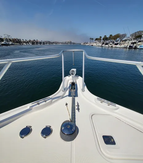 St Mary Yacht Photos Pics Bow view of 2008 Tiara Yachts 3200 Open in a marina setting.