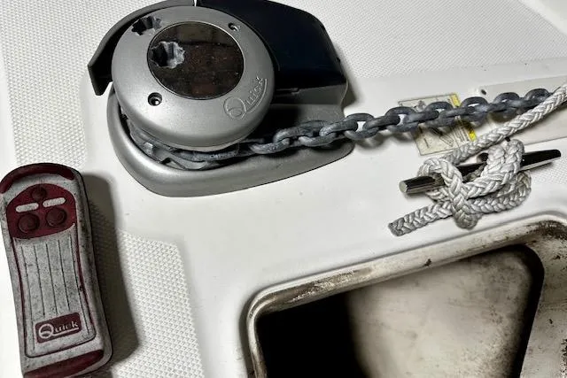  Yacht Photos Pics Windlass and remote on 2016 Boston Whaler 285 Conquest boat deck.