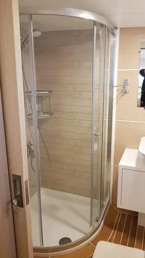  Yacht Photos Pics Modern shower cabin in 2017 Custom GULET yacht bathroom.