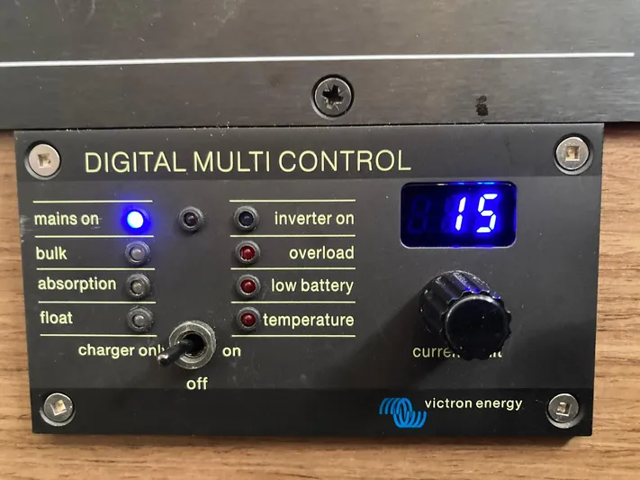 Vela Yacht Photos Pics Digital Multi Control panel on 2018 Lagoon 42, displaying settings and status indicators.