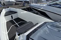 2022 Iron 827 T-Top boat interior with sleek seating and modern design.
