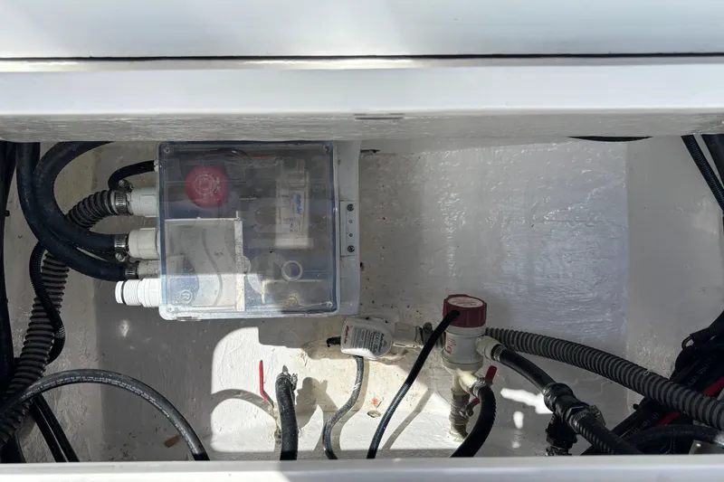  Yacht Photos Pics Electrical components and wiring inside a 2026 Glasstream 280 Pro-XS boat.