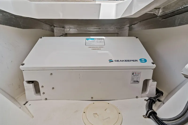 Sapphire Yacht Photos Pics Seakeeper 9 stabilizer in 2022 Riviera 575 SUV yacht interior.