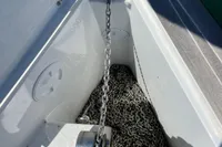 Anchor chain compartment of 2012 Fjord 36' Open boat.