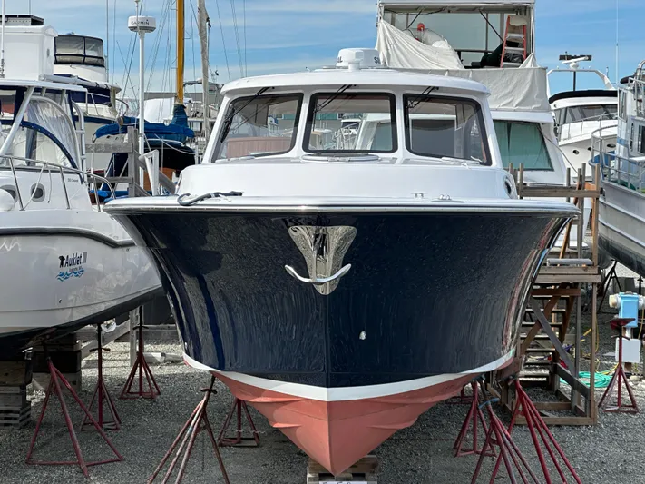 San Juan Yacht Photos Pics 2015 San Juan 41 boat on stands in a marina.