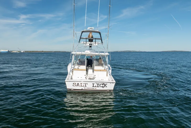 Salt Lick Yacht Photos Pics 2018 Albemarle 41 Express boat named "Salt Lick" on open water.