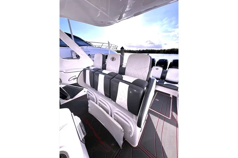  Yacht Photos Pics 2017 Cigarette 39' GTS boat interior with luxurious seating and sleek design.