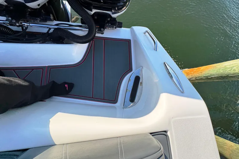  Yacht Photos Pics 2017 Cigarette 39' GTS boat deck with sleek design and water view.