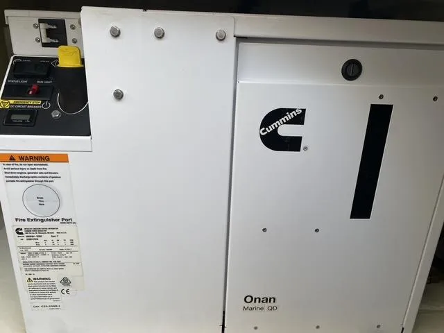 Knot Sorry Yacht Photos Pics Cummins Onan Marine QD generator on a 2021 Tiara Yachts 38LX.