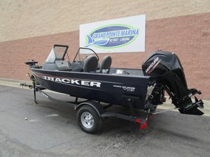 2025 Tracker Pro Guide V16 WT boat with Mercury engine at Grand Pointe Marina.